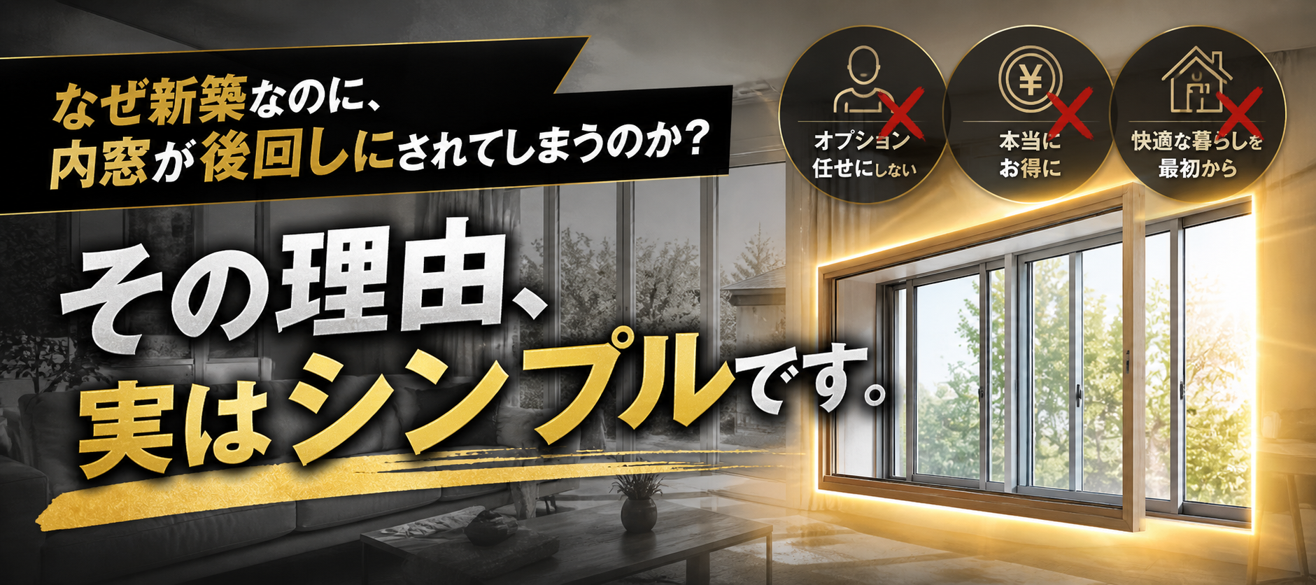 新築戸建てのオプション工事で内窓が提案されにくい理由