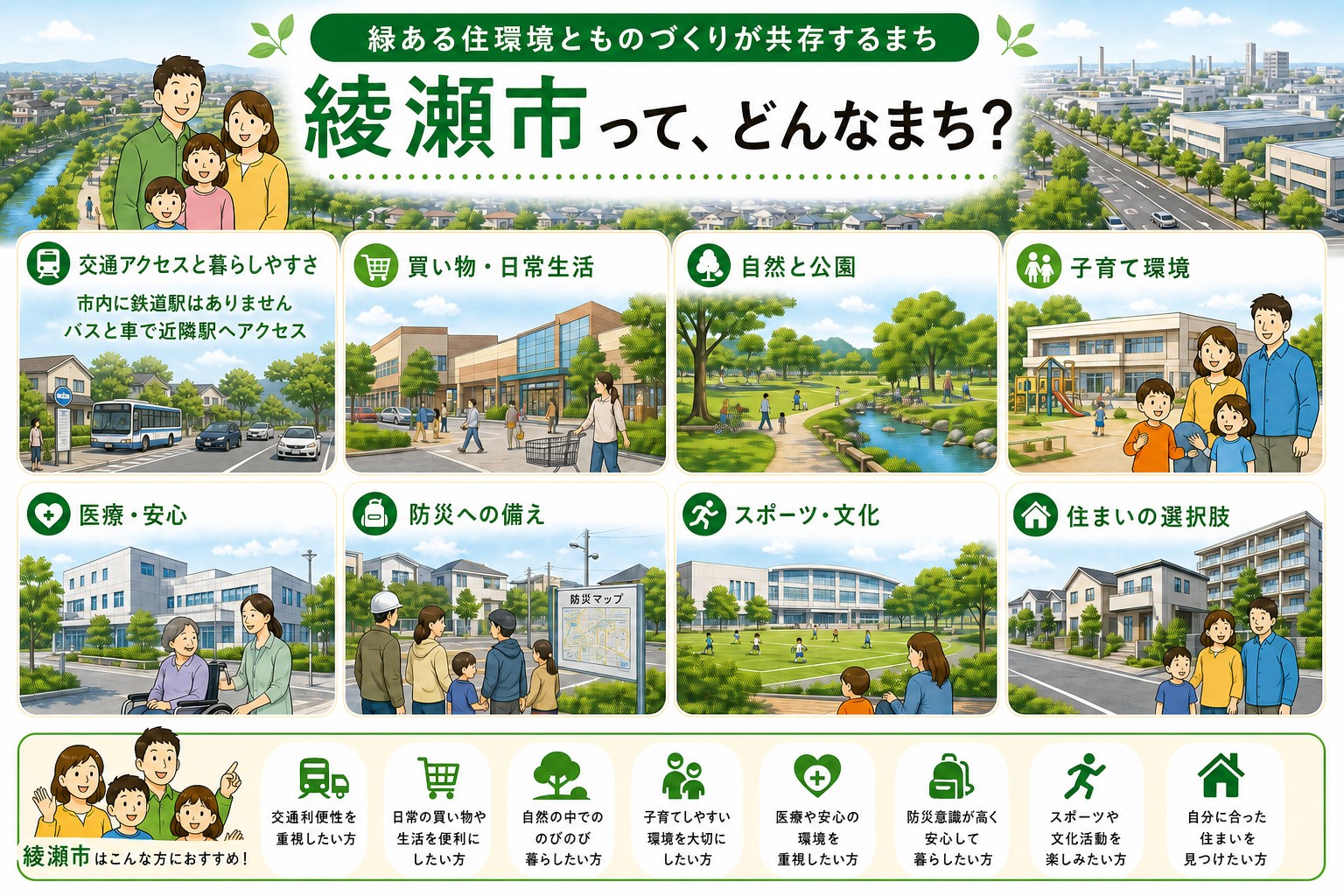 神奈川県綾瀬市の内窓工事 （鉄道駅なし駅・海老名/長後が最寄）駅 周辺の住宅対応エリアイメージ