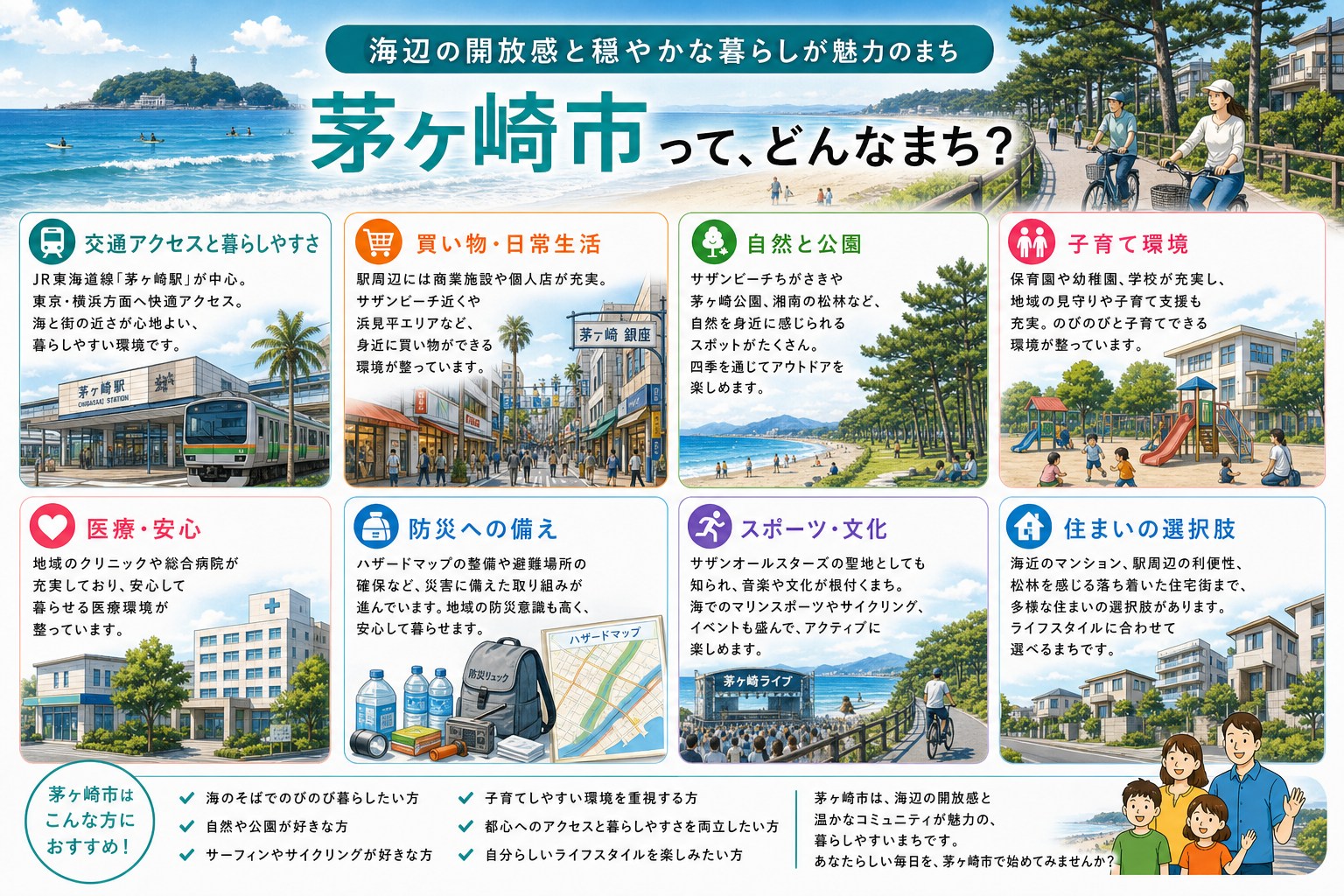 神奈川県茅ヶ崎市の内窓工事 茅ヶ崎駅・辻堂駅 周辺の住宅対応エリアイメージ