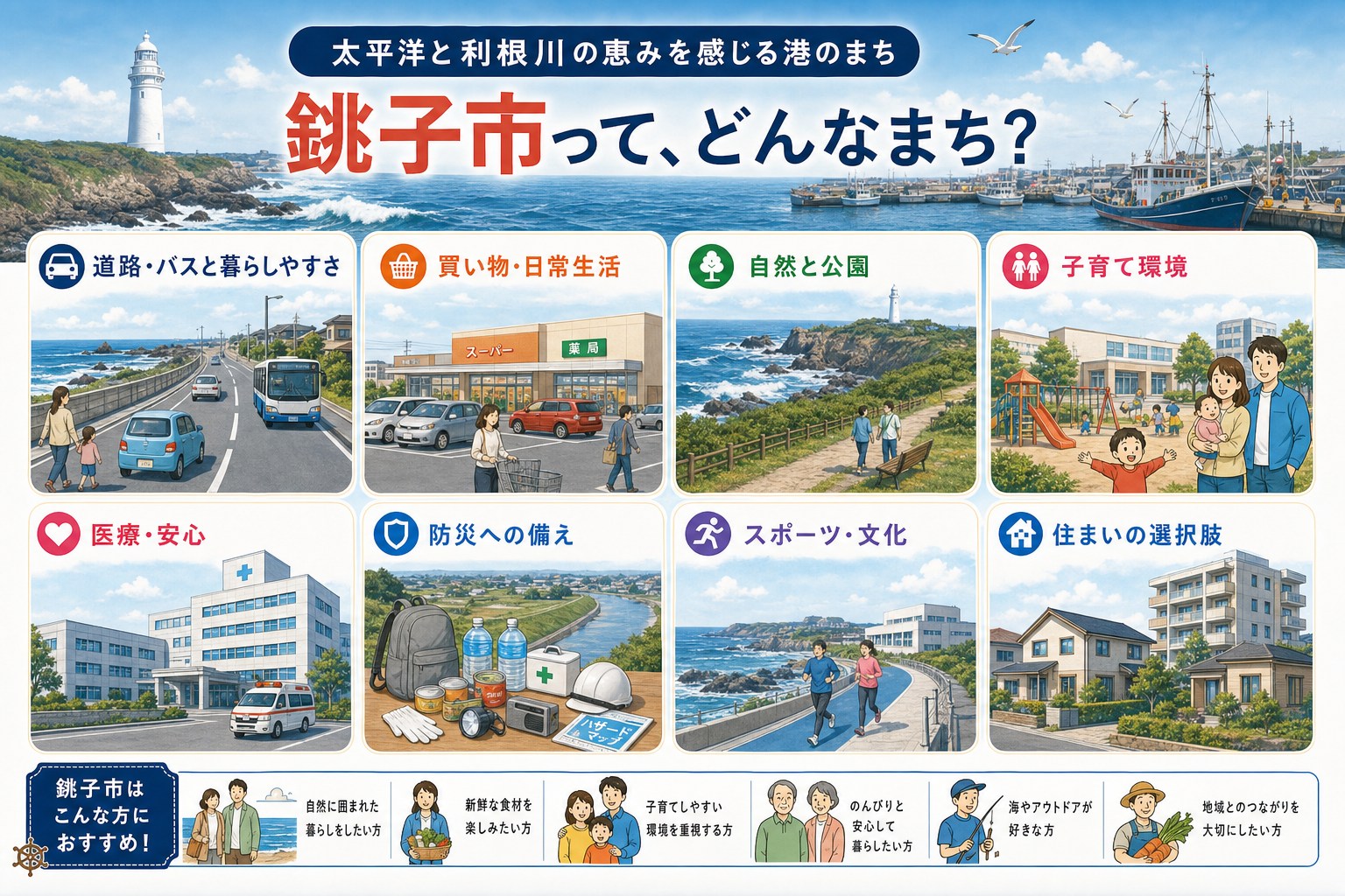千葉県銚子市の内窓工事 銚子駅・松岸駅 周辺の住宅対応エリアイメージ