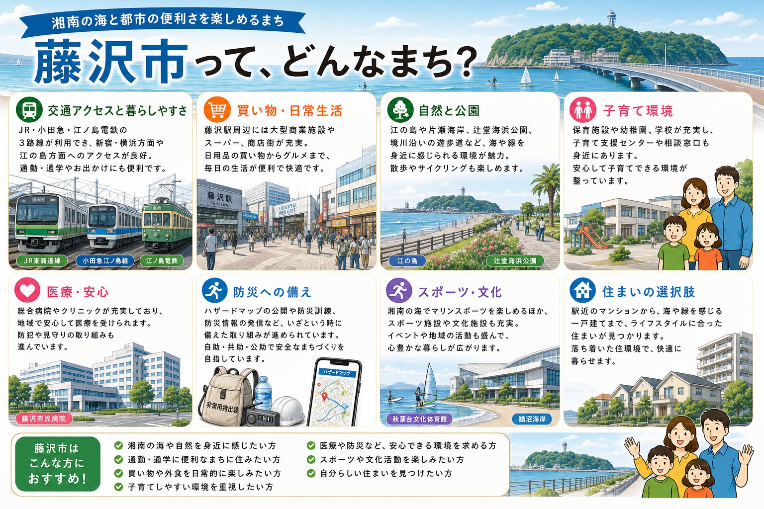 神奈川県藤沢市の内窓工事 藤沢駅・辻堂駅 周辺の住宅対応エリアイメージ