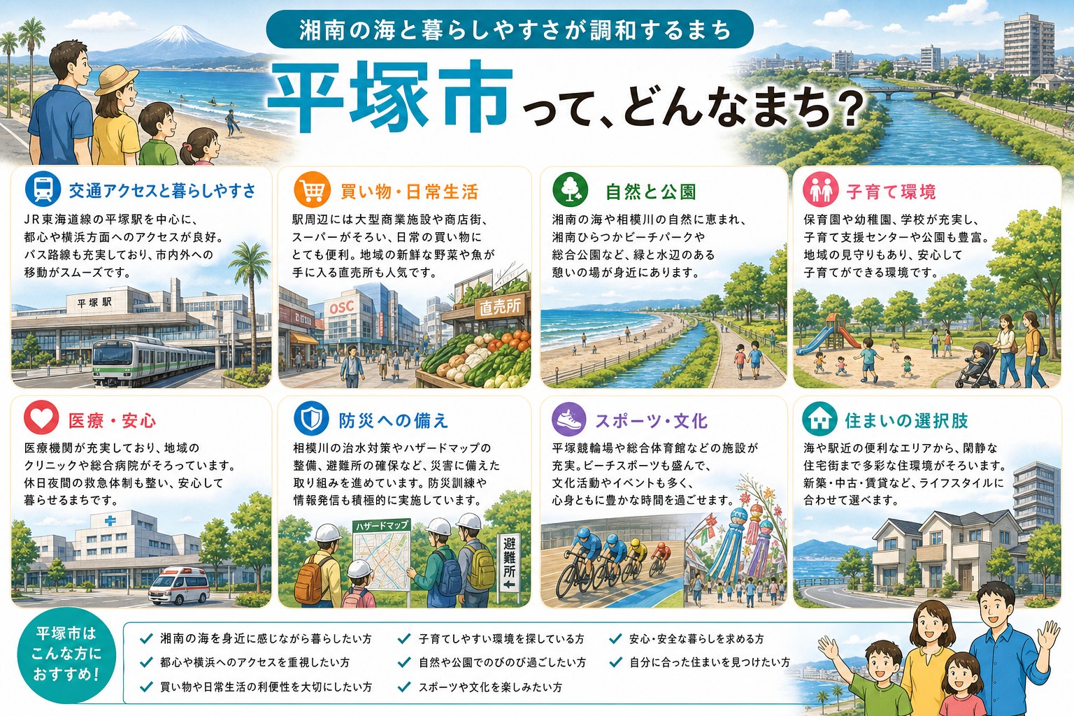 神奈川県平塚市の内窓工事 平塚駅・平塚駅 周辺の住宅対応エリアイメージ