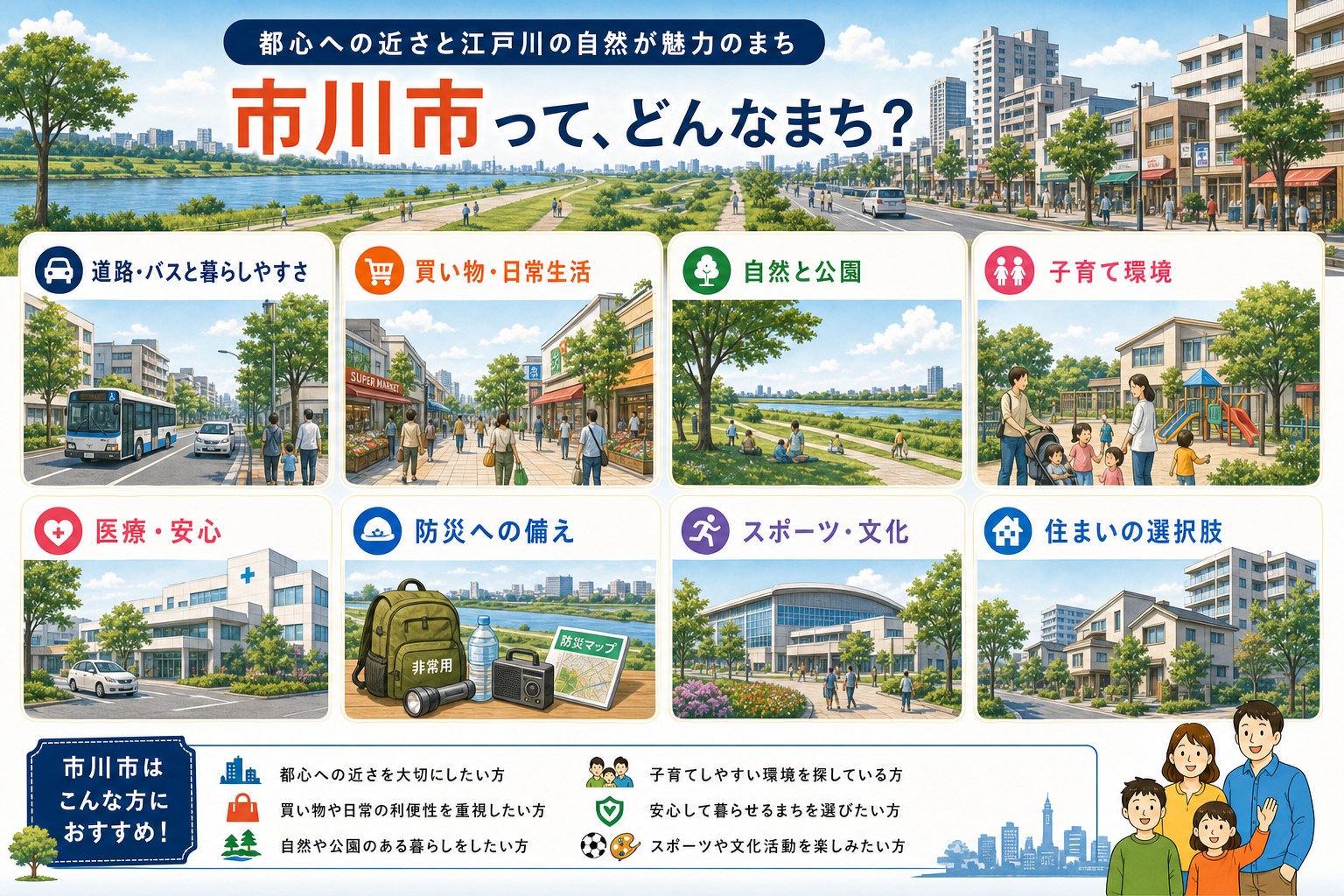 千葉県市川市の内窓工事 本八幡駅・市川駅 周辺の住宅対応エリアイメージ