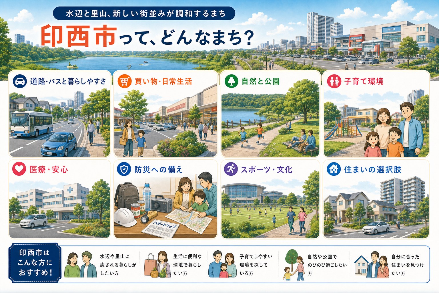 千葉県印西市の内窓工事 千葉ニュータウン中央駅・印西牧の原駅 周辺の住宅対応エリアイメージ