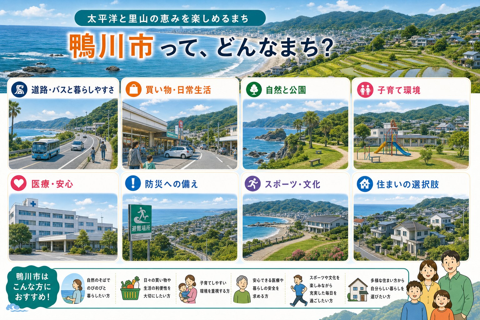 千葉県鴨川市の内窓工事 安房鴨川駅・安房天津駅 周辺の住宅対応エリアイメージ