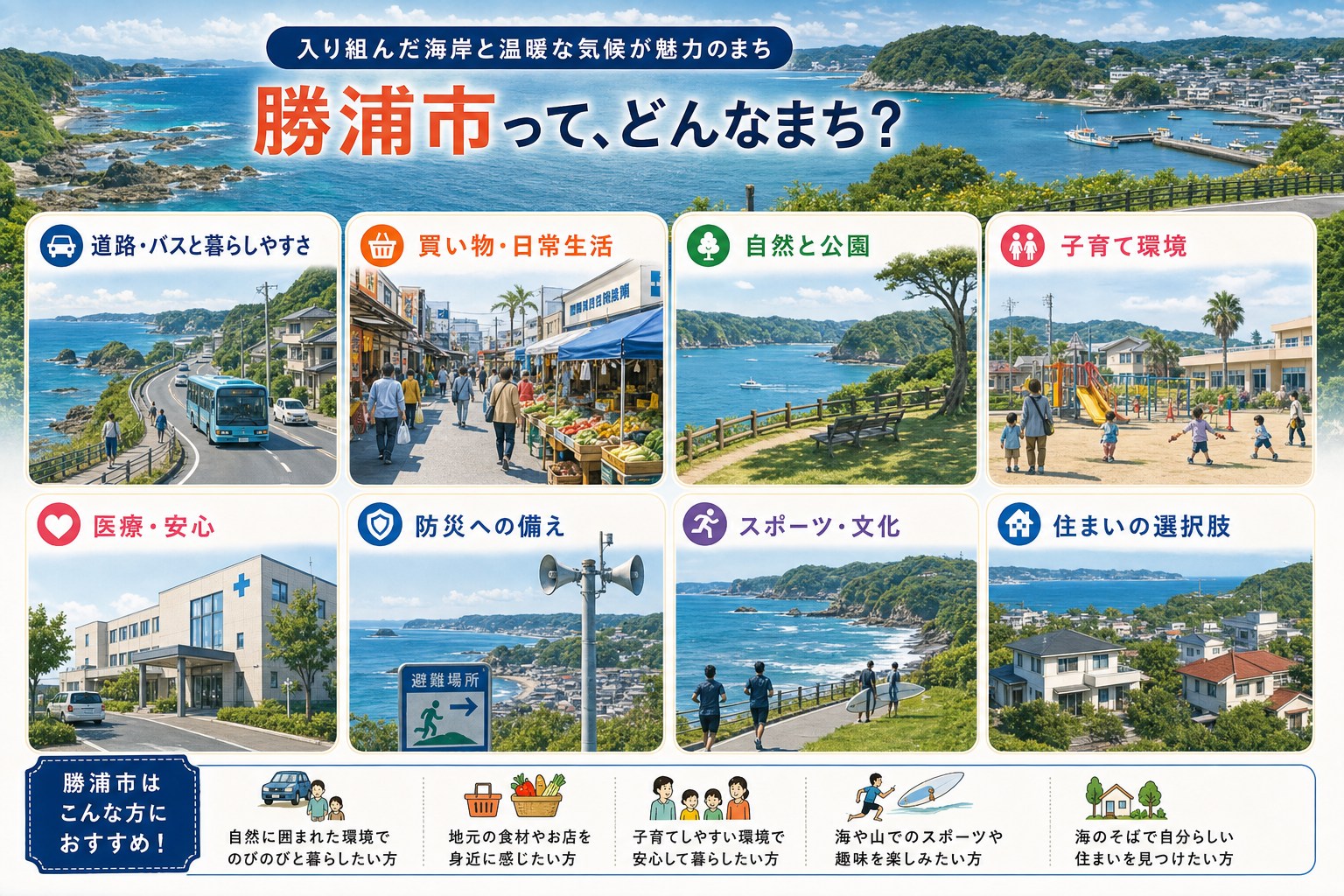 千葉県勝浦市の内窓工事 勝浦駅・鵜原駅 周辺の住宅対応エリアイメージ
