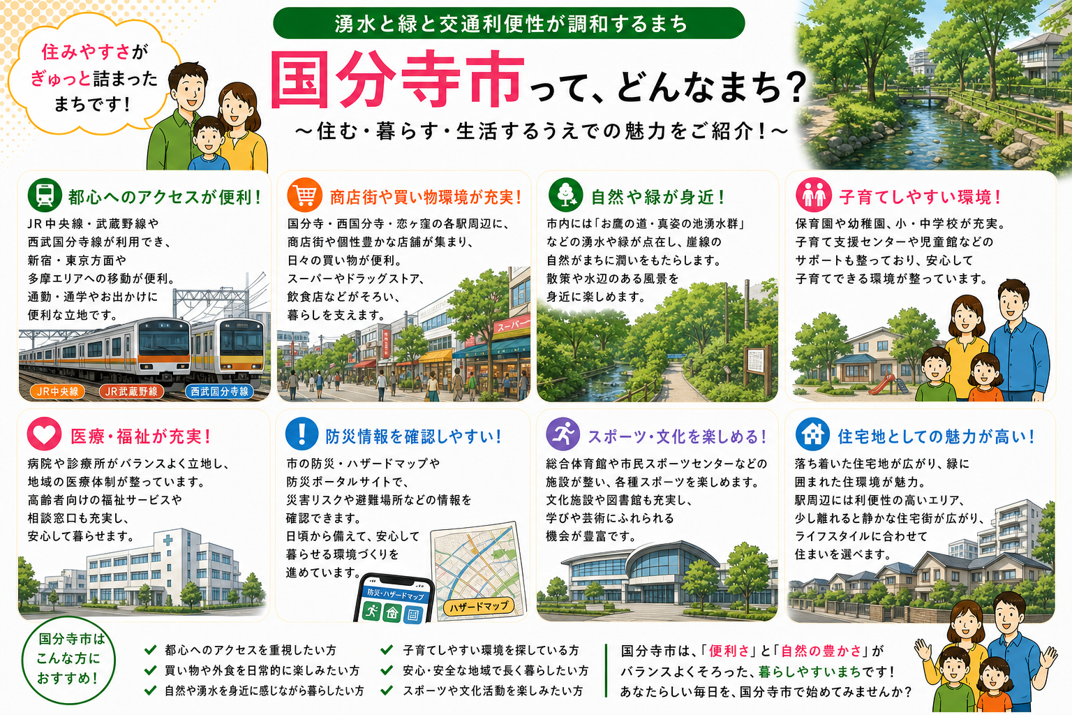 東京都国分寺市の内窓工事 国分寺駅・西国分寺駅 周辺の住宅対応エリアイメージ