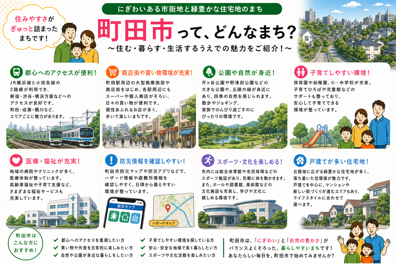 東京都町田市の内窓工事 町田駅・成瀬駅 周辺の住宅対応エリアイメージ