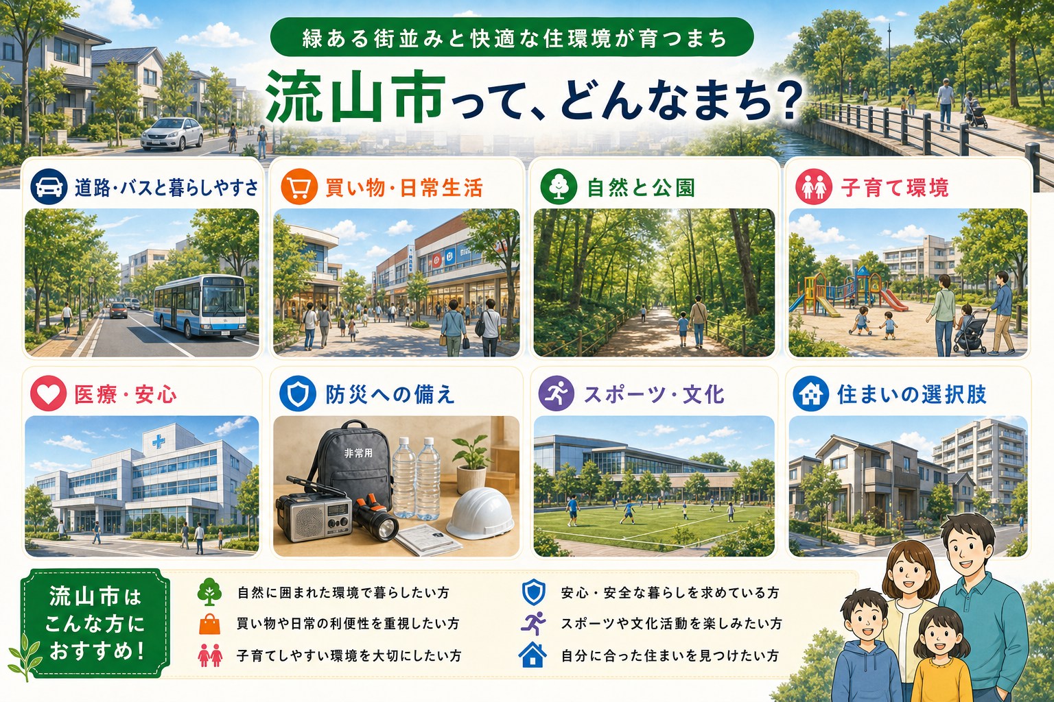 千葉県流山市の内窓工事 流山おおたかの森駅・南流山駅 周辺の住宅対応エリアイメージ