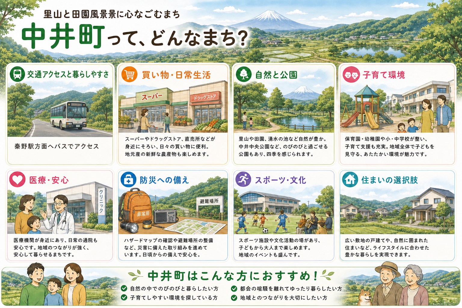 神奈川県中井町の内窓工事 （鉄道駅なし駅・秦野/二宮が最寄）駅 周辺の住宅対応エリアイメージ