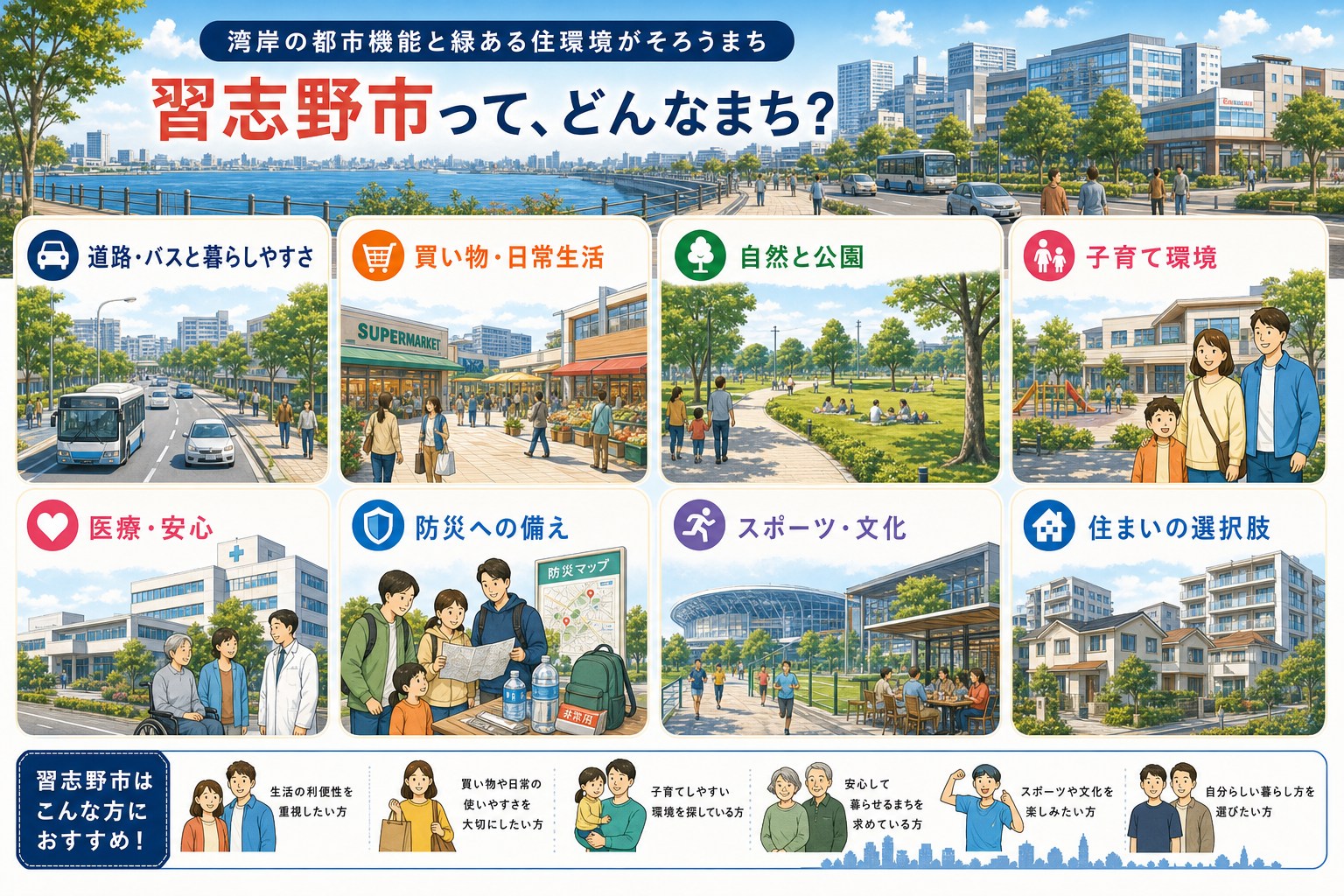 千葉県習志野市の内窓工事 津田沼駅・京成津田沼駅 周辺の住宅対応エリアイメージ