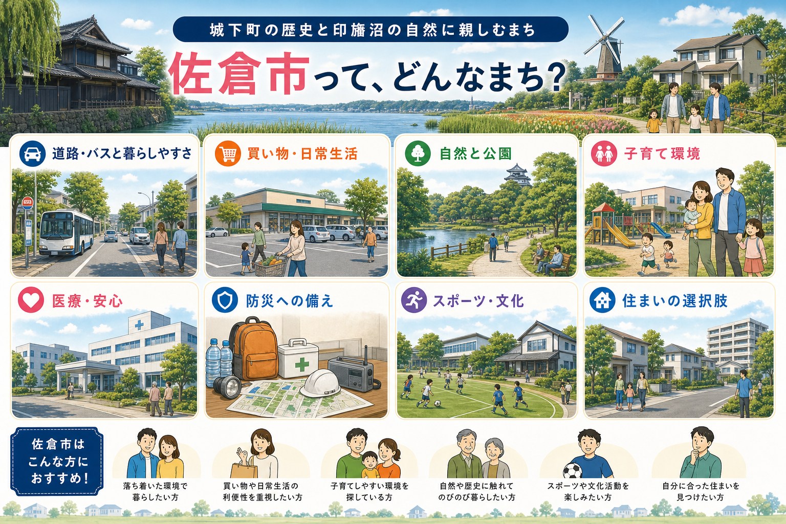 千葉県佐倉市の内窓工事 佐倉駅・志津駅 周辺の住宅対応エリアイメージ