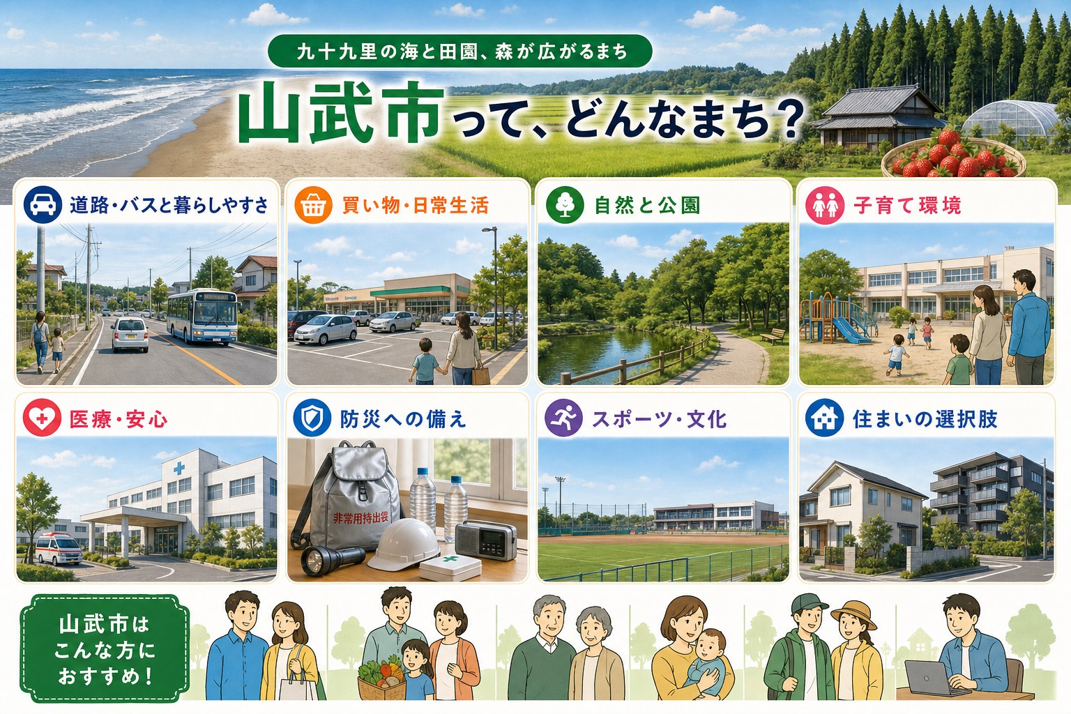 千葉県山武市の内窓工事 成東駅・日向駅 周辺の住宅対応エリアイメージ