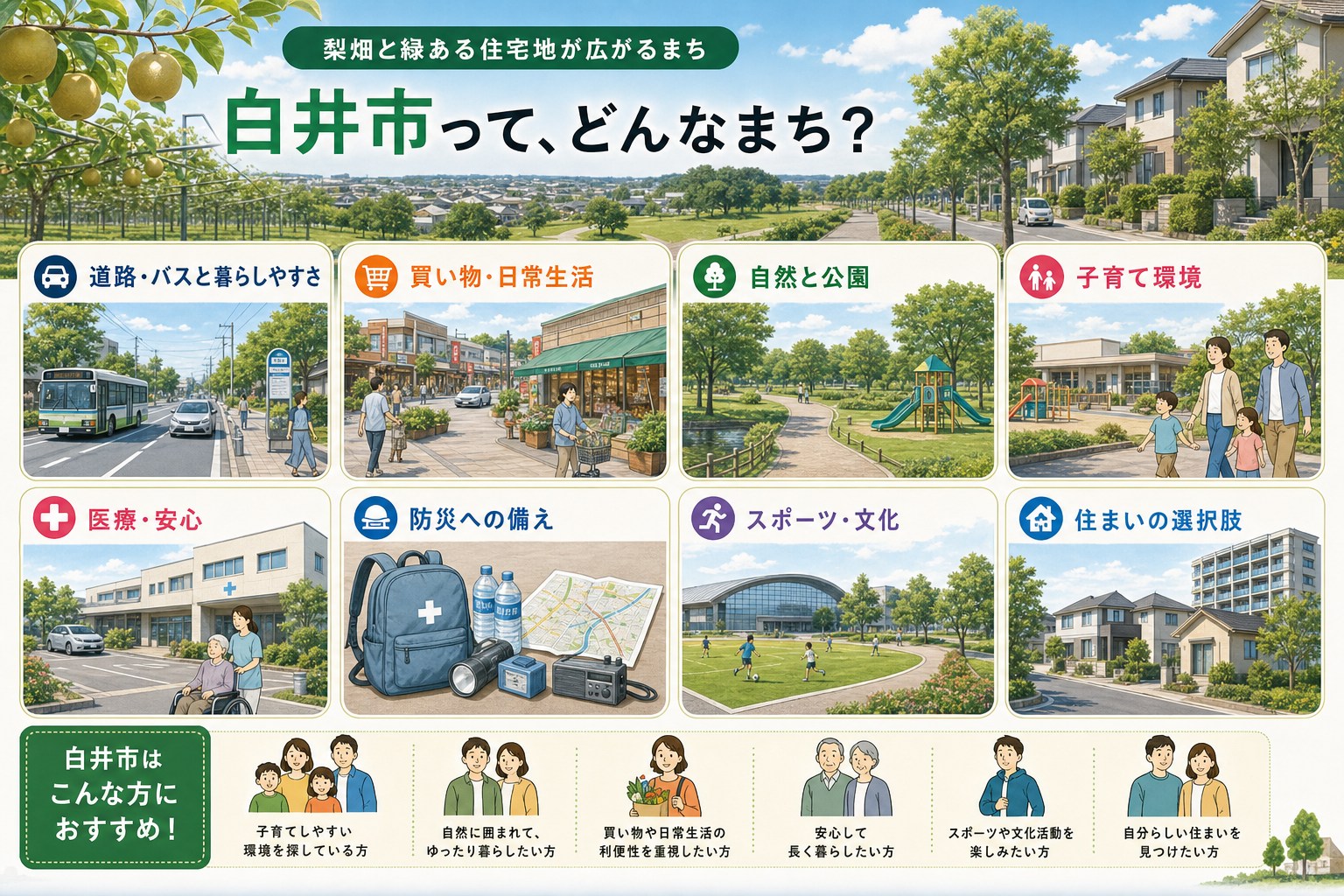 千葉県白井市の内窓工事 白井駅・西白井駅 周辺の住宅対応エリアイメージ
