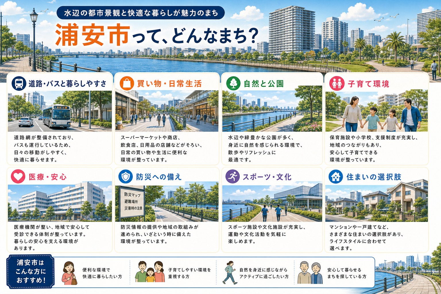 千葉県浦安市の内窓工事 浦安駅・新浦安駅 周辺の住宅対応エリアイメージ