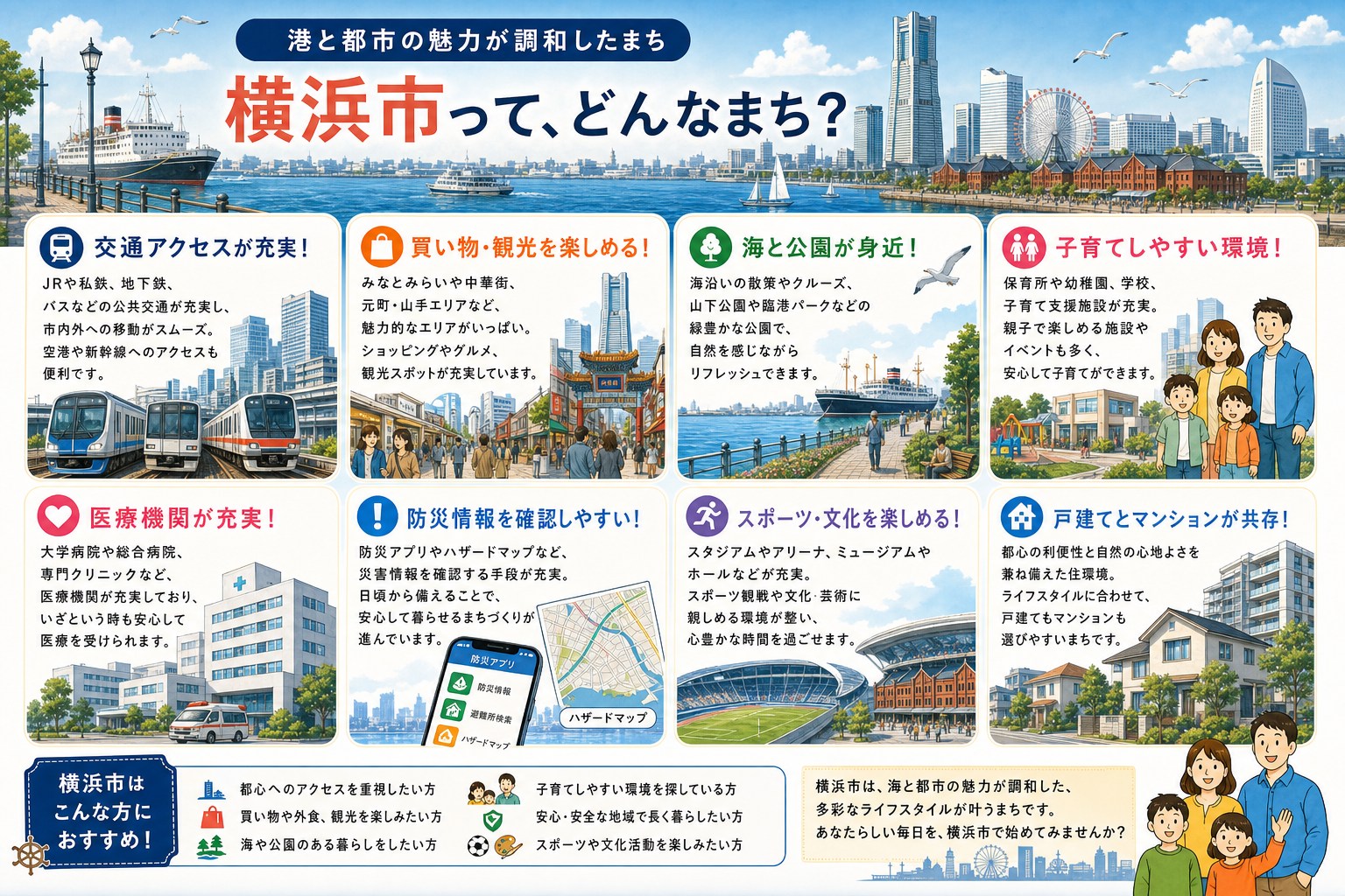 神奈川県横浜市の内窓工事 横浜駅・新横浜駅 周辺の住宅対応エリアイメージ