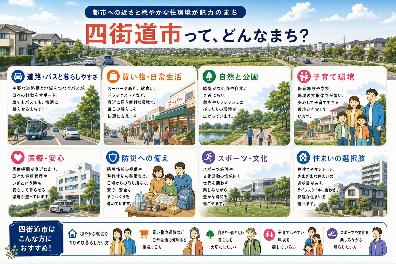 千葉県四街道市の内窓工事 四街道駅・物井駅 周辺の住宅対応エリアイメージ